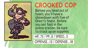 Crooked Cop in EarthBound