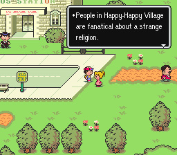 People in Happy-Happy Village are fanatical about a strange religion.