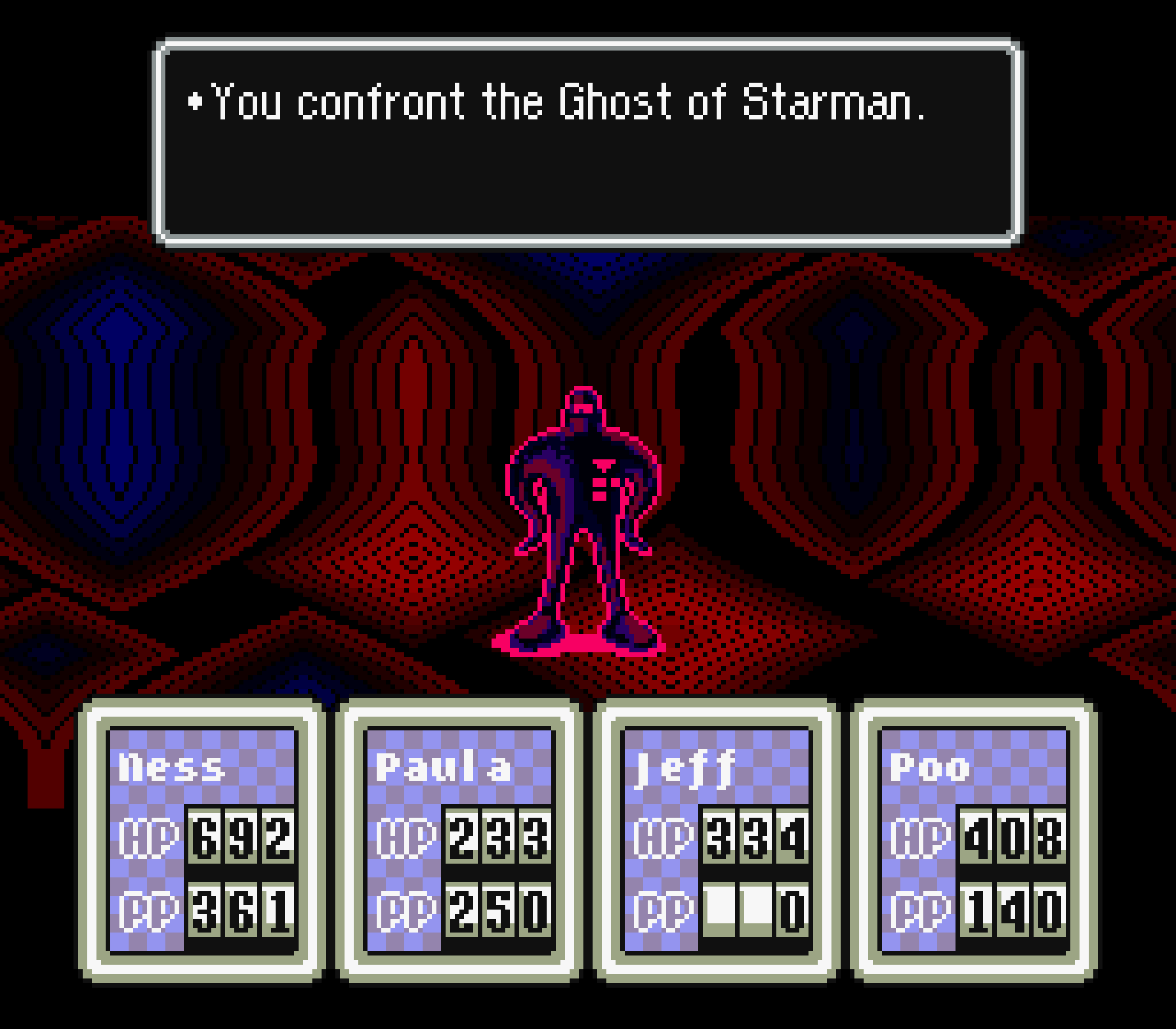 A screenshot of the in-game Battle Screen appears when you encounter an enemy.