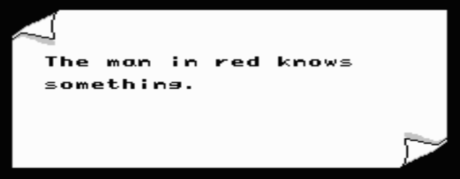 The man in red knows something.