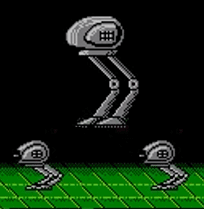 Photograph showing all three parts of the Robot Guards - the main enemies at the end of Part 4 - New York City in Wrath Of The Black Manta.