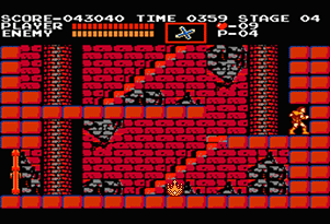 This Crown can be found in Stage 4 of Castlevania. Climb the stairs and break the two blocks in the right wall. Walk within the gap to make the Crown appear.