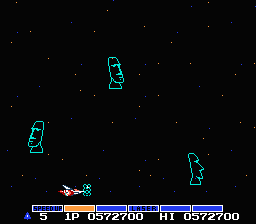 Some of the Moai Statues found in Konami's Gradius.