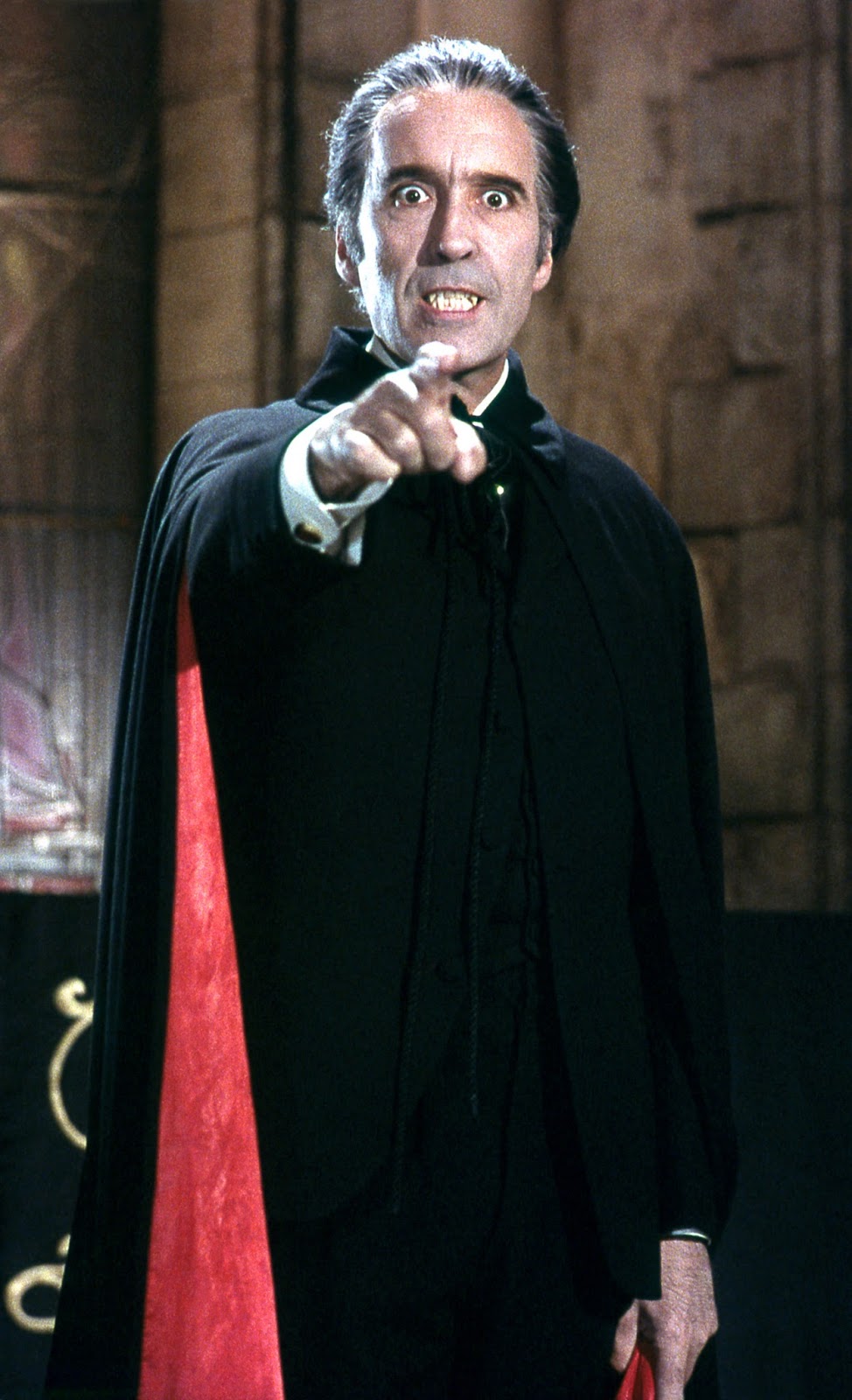 Starred as Dracula in several Hammer Films movies - CHRISTOPHER LEE - Castlevania's real-life CHRISTOPHER BEE.