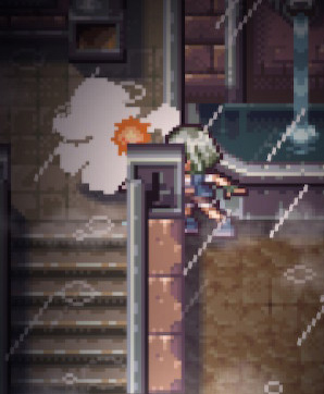 Sylvia can shield herself from attack, while positioning herself to damage enemies.