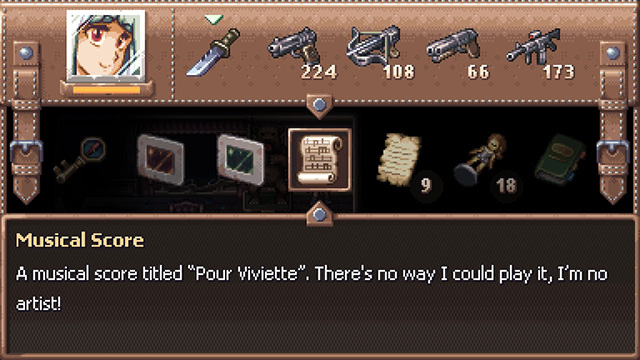 The Musical Score in Evil Tonight is called 'Pour Viviette', an interesting choice.