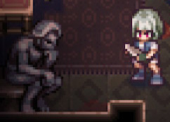 Silvia sees this statue that seems inspired by 'The Thinker' by Auguste Rodin.