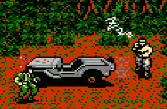 Solid Snake sneaks past a sleeping guard.