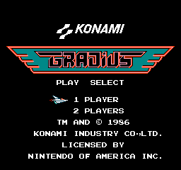 Gradius Title Screen